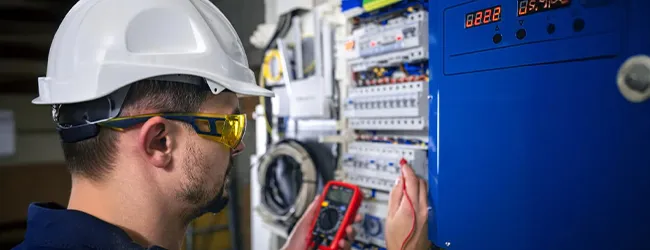 Variable frequency drive panel by Maxima Automation reducing electricity costs in manufacturing units